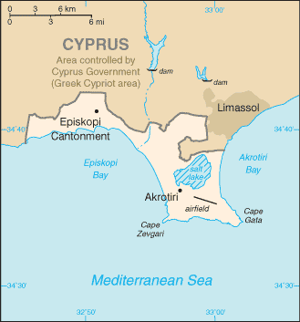 Akrotiri Dhekelia Cyprus Map